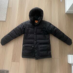 Black fjallraven Hooded Puffer Jacket